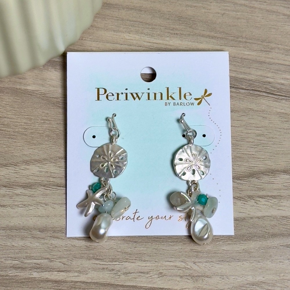 Periwinkle by Barlow Silver Starfish Earrings